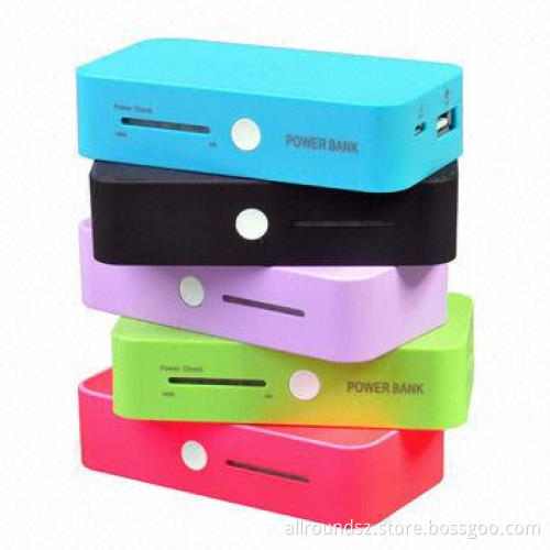 5,600mAh Power Banks in Colorful with 5V DC, 1A Input and 5V DC, 1A Output